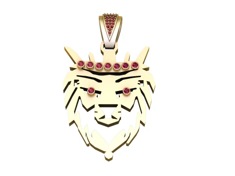 COLGANTE REY LE&Oacute;N Modelo de impresión 3D