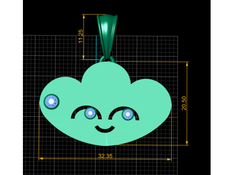 CLUOD PENDANT 3D Print Model