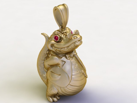 Crocodile Pendant 3D Принт Модель