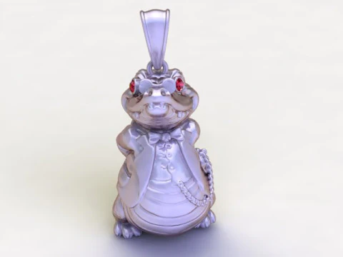 Crocodile Pendant 3D Print Model