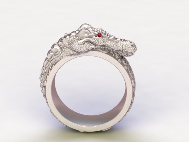 COCODILE GOLD RING 3D Принт Модель .c4d .max .obj .3ds .fbx .stl .blend 