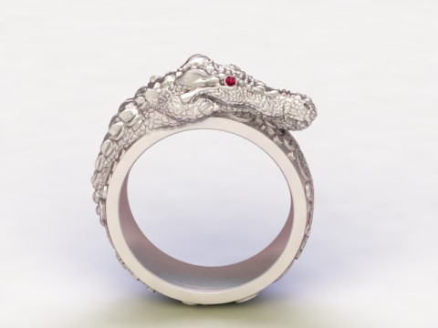COCODILE GOLD RING 3D Baskı Modeli