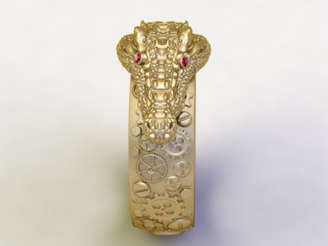 COCODILE GOLD RING 3D Принт Модель