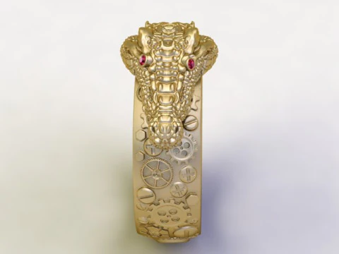 COCODILE GOLD RING 3D Print Model