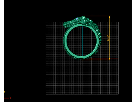 COCODILE GOLD RING 3D Print Model