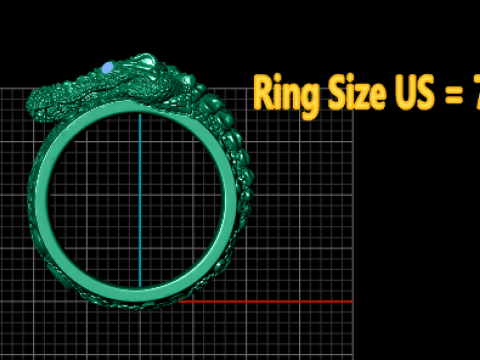 COCODILE GOLD RING 3D Принт Модель