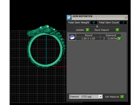 COCODILE GOLD RING 3D Принт Модель