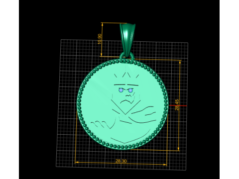 ROUND LION KING PENDANT 3D Print Model