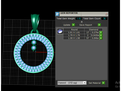 3D GOLD PENDANT 3D Print Model
