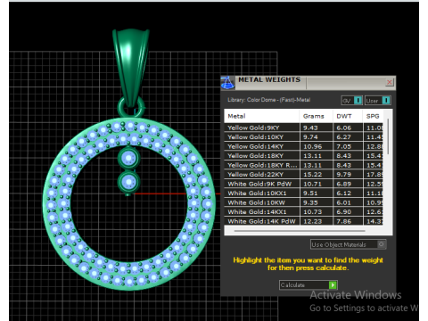3D GOLD PENDANT Modello di stampa 3D