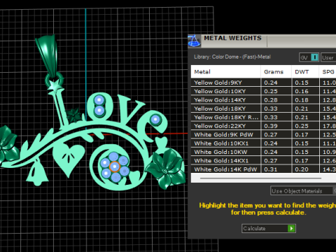 FLOWER AND LEAVES LOVE PENDANT 3D Print Model