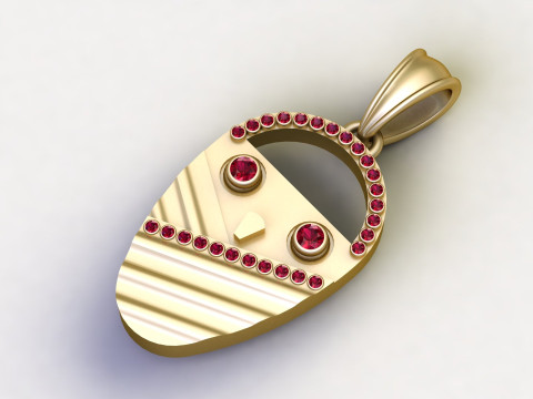 FACES GOLD PENDANT 3Dプリントモデル