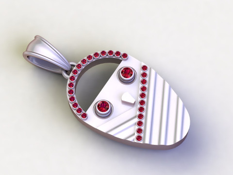 面金吊坠 3D 打印模型