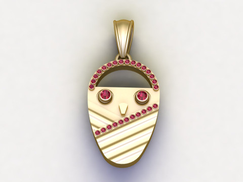 面金吊坠 3D 打印模型