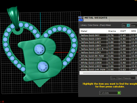 HEART B PENDANT 3D Print Model