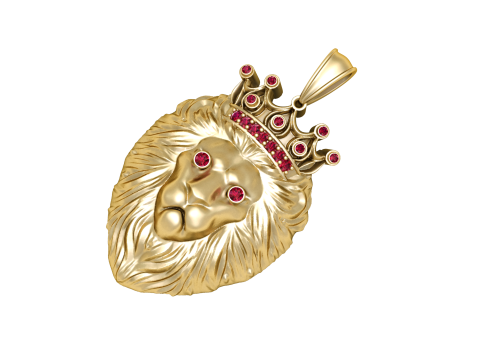 LION KING FACES PENDANT 3Dプリントモデル