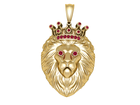 LION KING FACES PENDANT Modello di stampa 3D