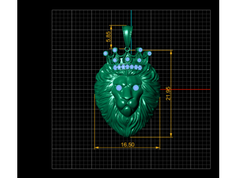 LION KING FACES PENDANT Modello di stampa 3D