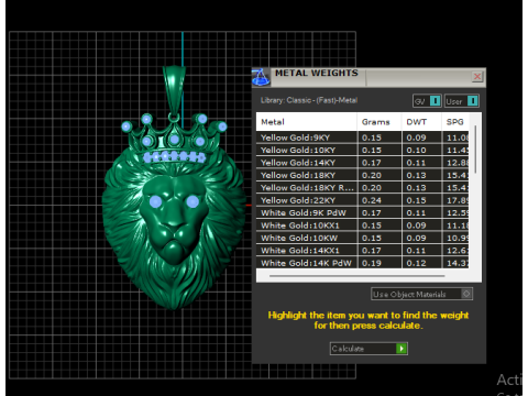 LION KING FACES PENDANT Modello di stampa 3D
