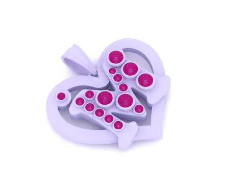 HEART M PENDANT Modello di stampa 3D