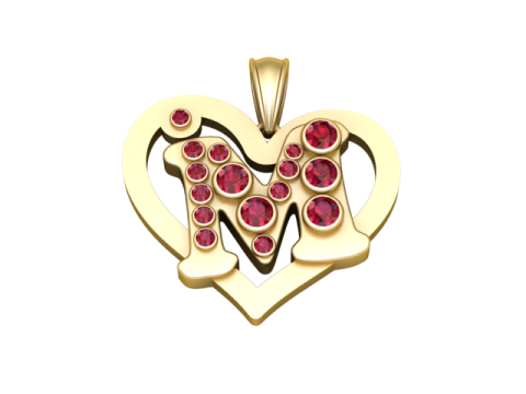 HEART M PENDANT Modello di stampa 3D
