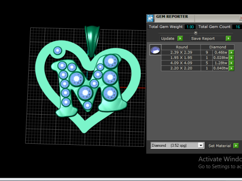 HEART M PENDANT Modello di stampa 3D