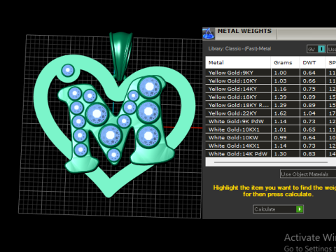 HEART M PENDANT Modello di stampa 3D