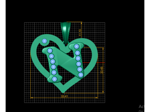 HEART N PENDANT 3D Принт Модель