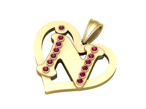 HEART N PENDANT 3D Принт Модель
