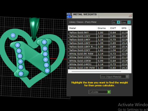 HEART N PENDANT 3D Print Model