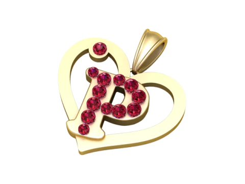 CIONDOLO CUORE P Modello di stampa 3D