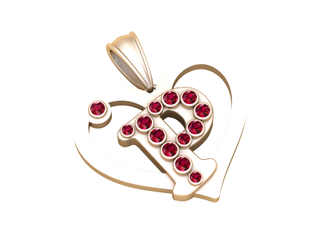 HEART P PENDANT 3D 프린트 모델
