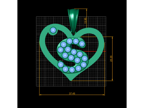 HEART S PENDANT 3D Print Model