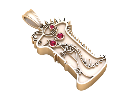 3D GOLD PENDANT 3D Принт Модель