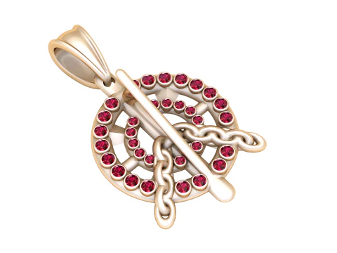 PINGENTE DE OURO 3D Modelo de Impressão 3D