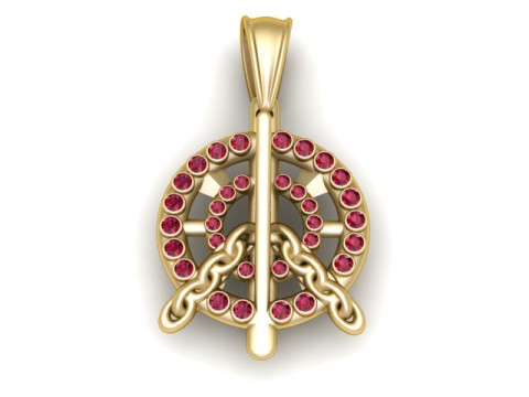 3D GOLD PENDANT 3D Print Model
