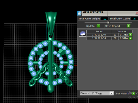 3D GOLD PENDANT 3D Print Model