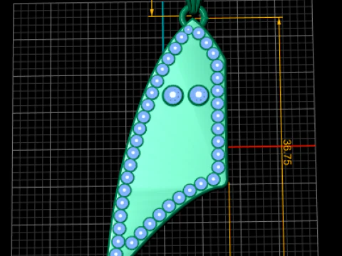 3D GOLD PENDANT 3D Print Model