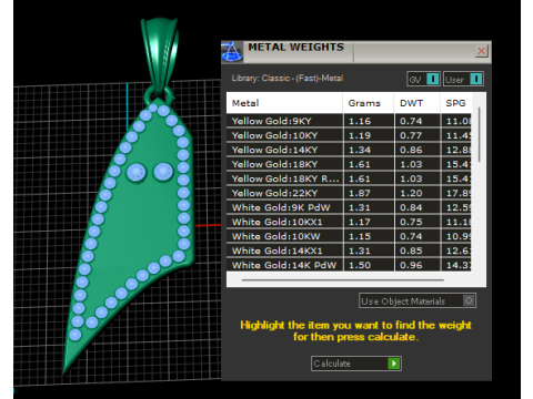 3D GOLD PENDANT 3D 打印模型