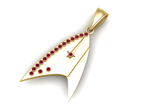 PENDENTIF EN OR 3D Modèles 3D en vedette