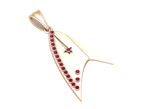 PENDENTIF EN OR 3D Modèles 3D en vedette