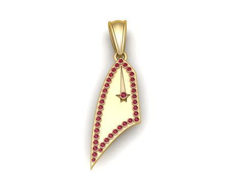 3D GOLD PENDANT 3Dプリントモデル