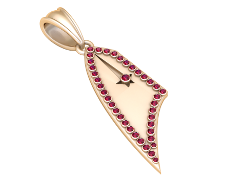 3D金吊坠 3D 打印模型