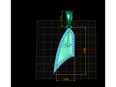 3D金吊坠 3D 打印模型
