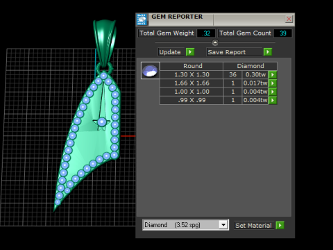 3D金吊坠 3D 打印模型