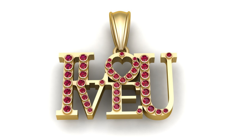 I LOVE YOU PENDANT 3D Druckmodell .c4d .max .obj .3ds .fbx .stl .blend