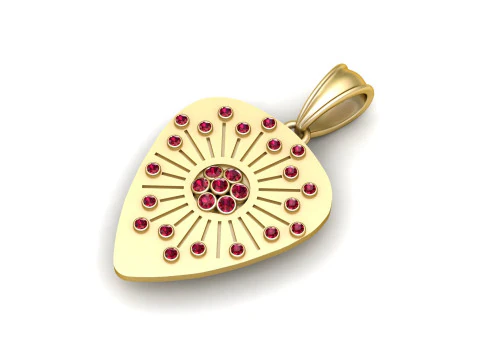 3D Altın Kolye 3D Baskı Modeli