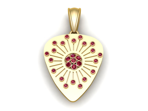 3D Gold Pendant Modello di stampa 3D