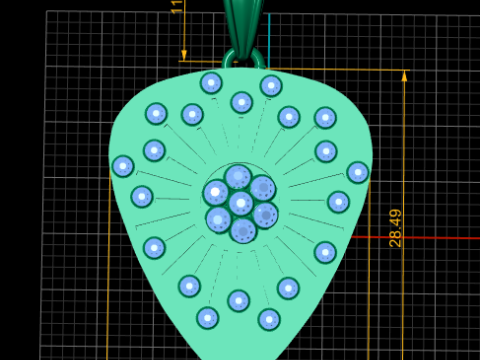 3D Gold Pendant Modello di stampa 3D