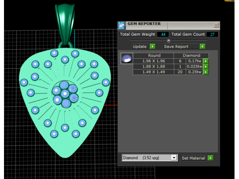 3D Gold Pendant Modello di stampa 3D